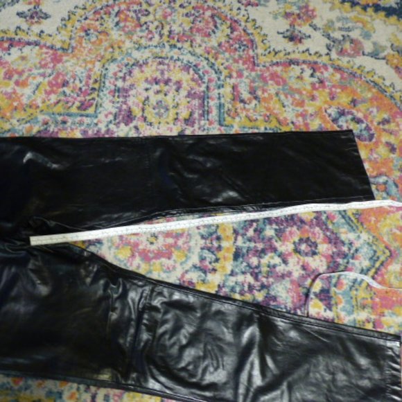 GAP black leather pants Size 6 - Picture 7 of 9
